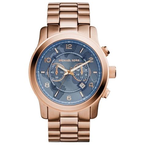 michael kors big face rose gold watch|rose gold mk watch men.